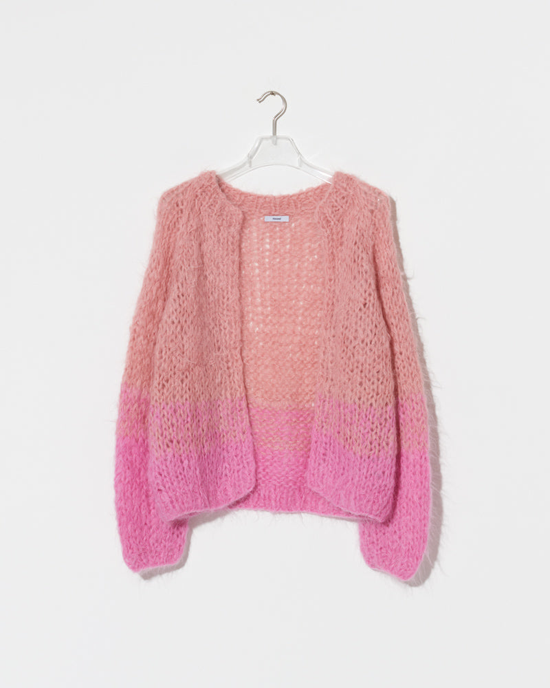 Shaggy Alpaca Gradient Small Cardigan