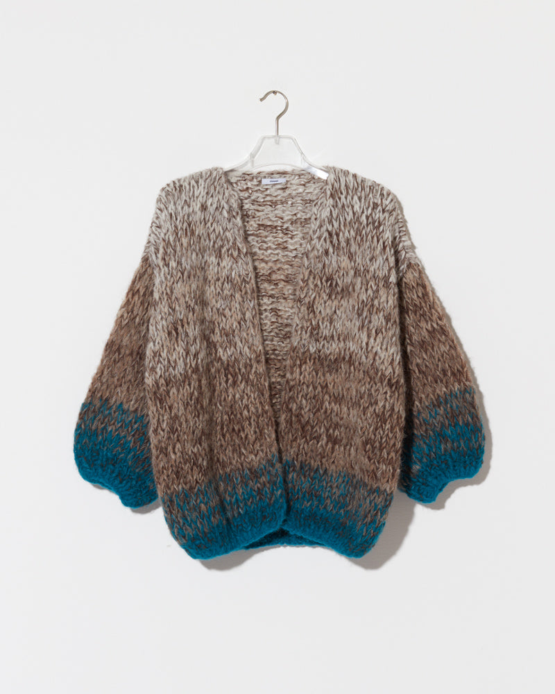 Alpaca Cardigan with Ombre pattern by Maiami