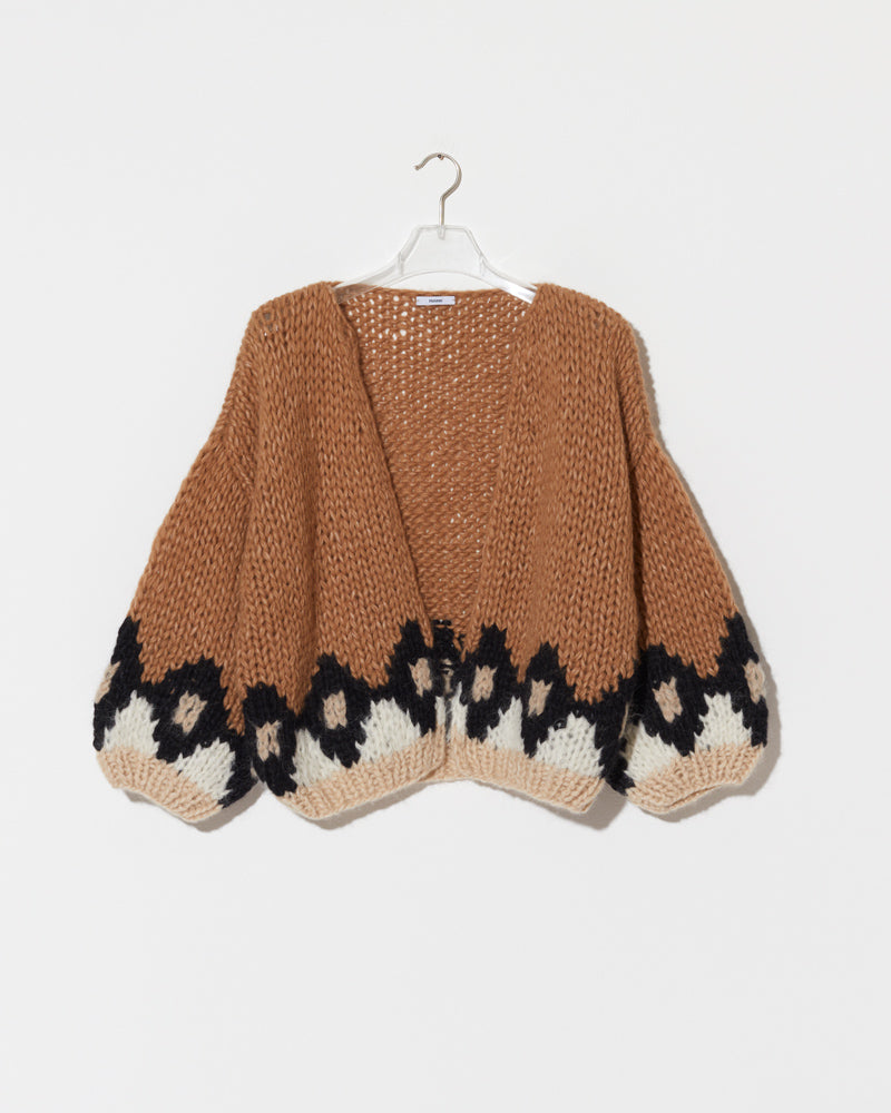 Alpaca Cardigan with Norwegian sweater design element by Maiami
