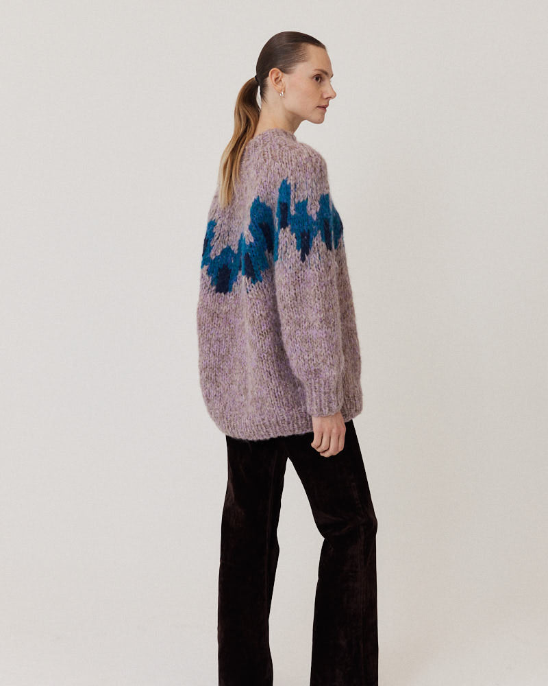 Preview: Fleecy Alpaca Intarsia Raglan Pullover