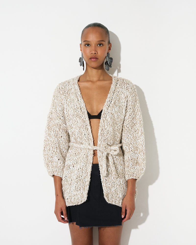 Boucle Melange Oversized Cardigan