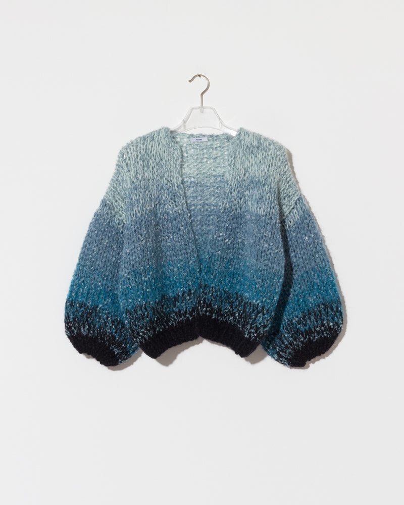 Boucle Mix Ombre Bomber Cardigan