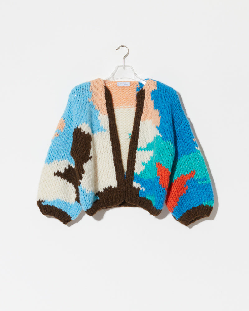 Maiami Bomber Cardigan. Handmade Knitwear. 