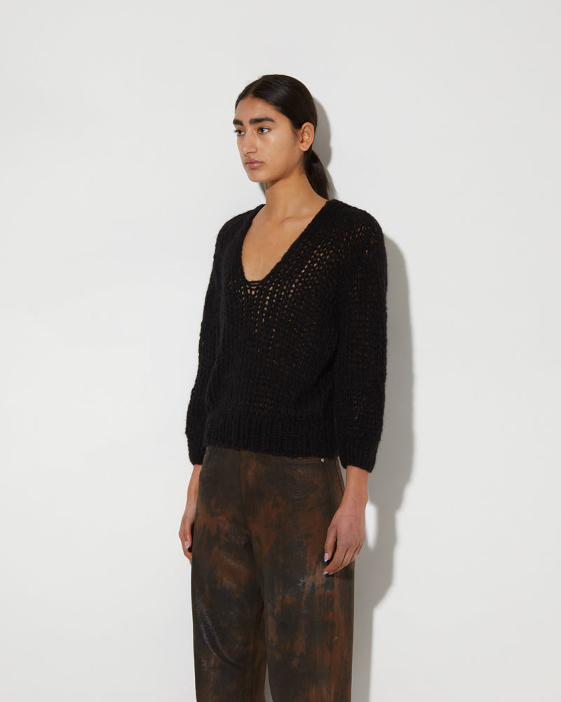 Sale | Fine Cashmere V-Neck Short Sleeve Pullover