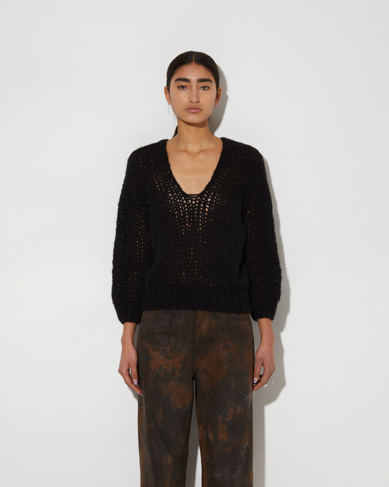 Sale | Fine Cashmere V-Neck Short Sleeve Pullover