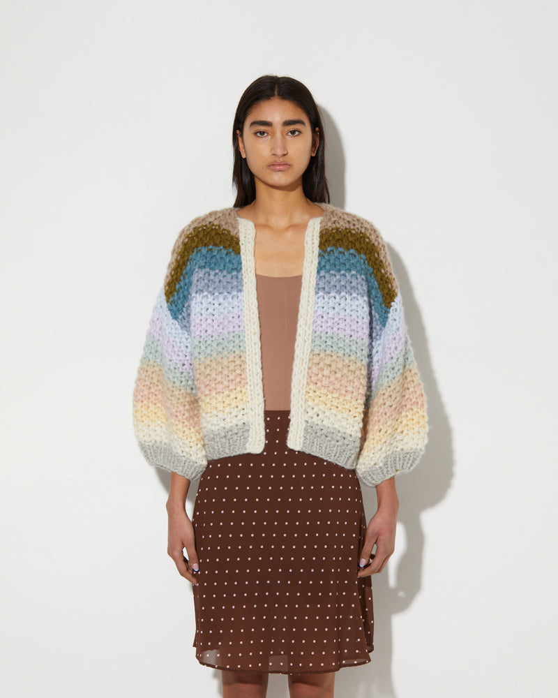 Sale | Cashmere Pearl Pattern Bomber Cardigan