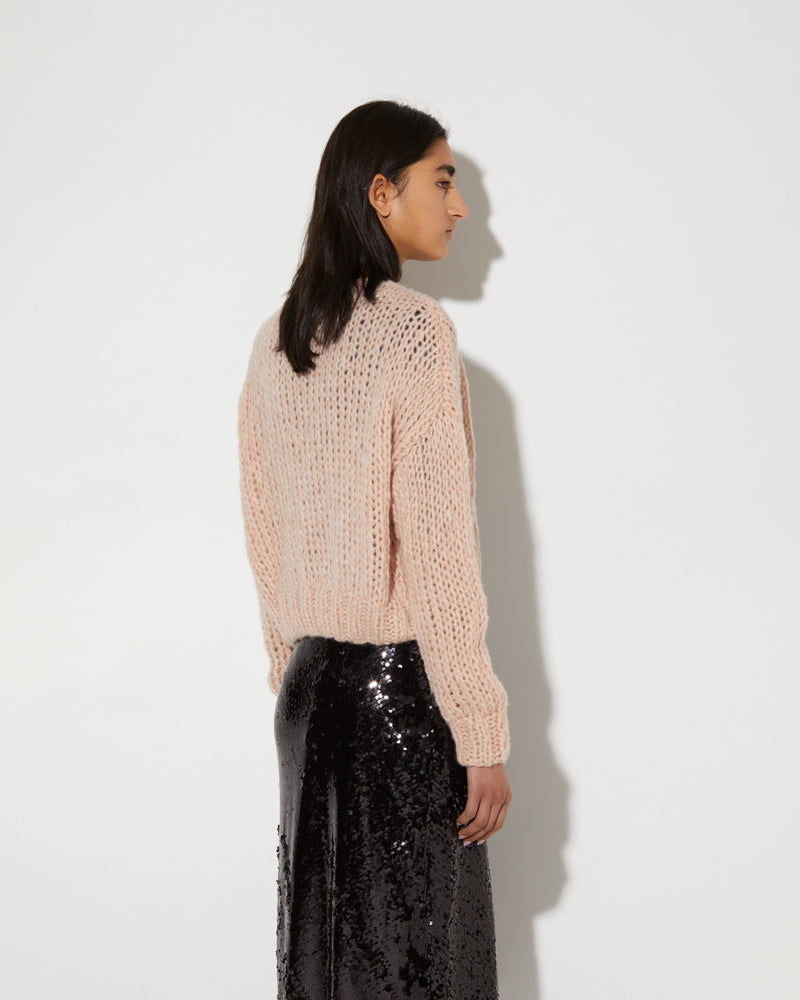 Maiami Cardigan in Apricot. Made from Cashmere.