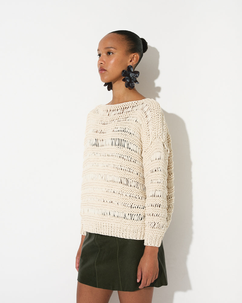 Cotton Fringed Oversized Pullover