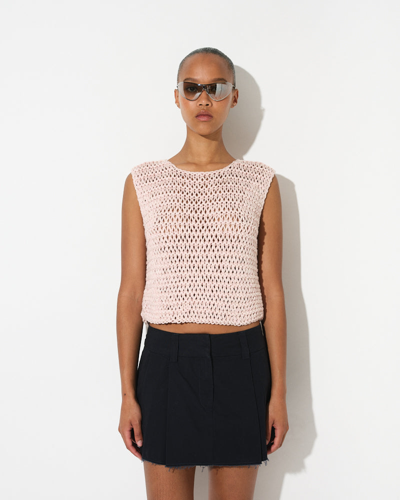 Cotton Dropstitch Sleeveles Top