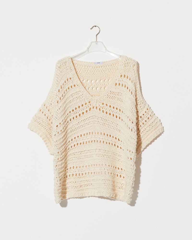 Cotton Dropstitch V-Neck T-Shirt