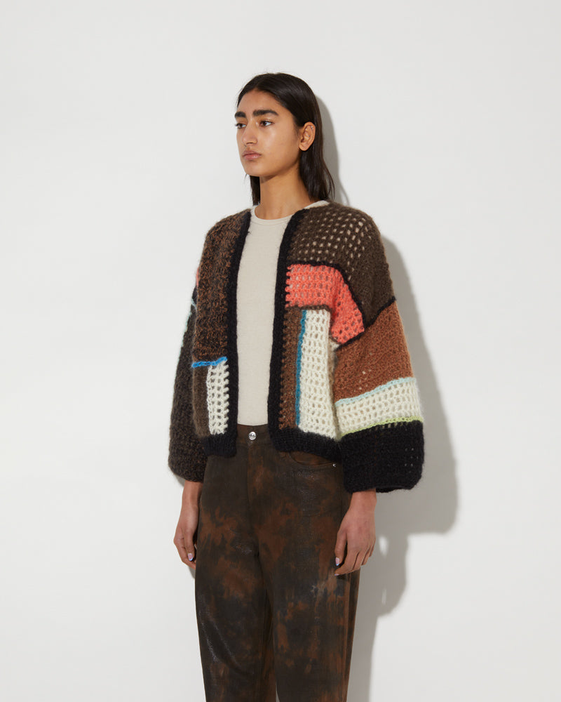 Maiami handmade caridgan. Crochet patchwork cardigan.
