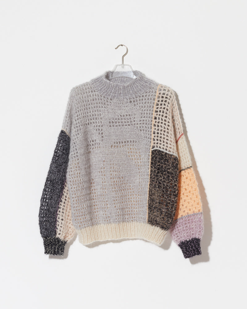 Maiami crochet patchwork sweater.