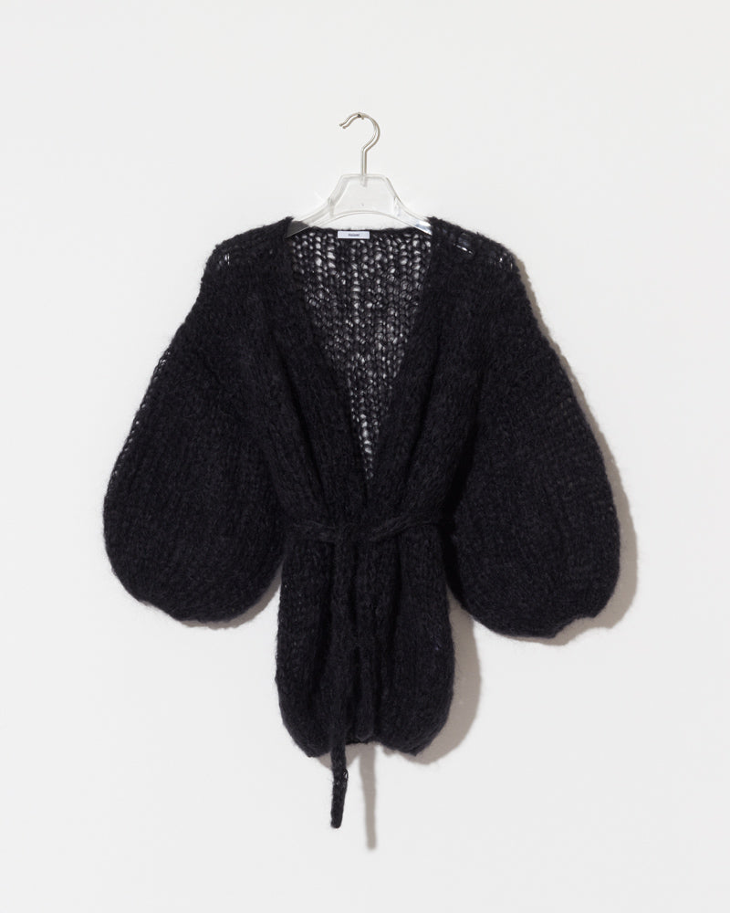 Product view of the Mohair Oversized Cardigan Light. Mohair knit cardigan women