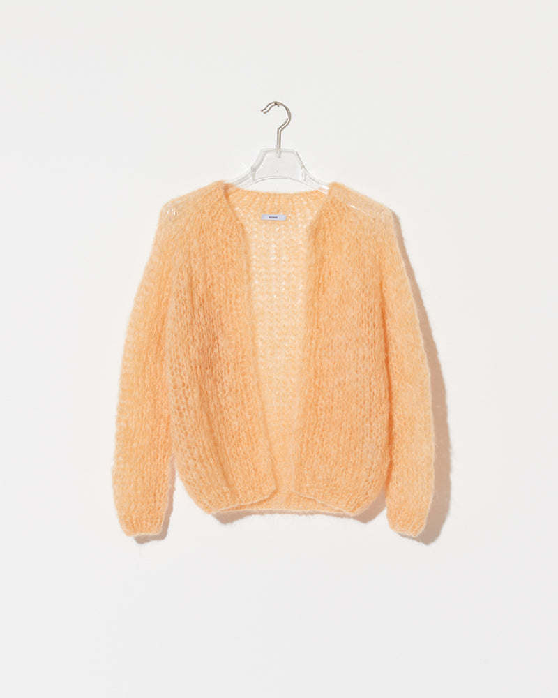 Product view of the Mohair Small Cardigan Light. Trendy mohair cardigan for women.