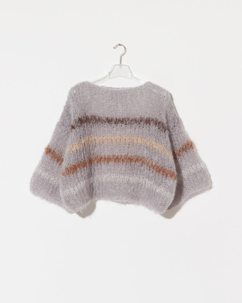 Mohair T-Shirt Light with Stripes