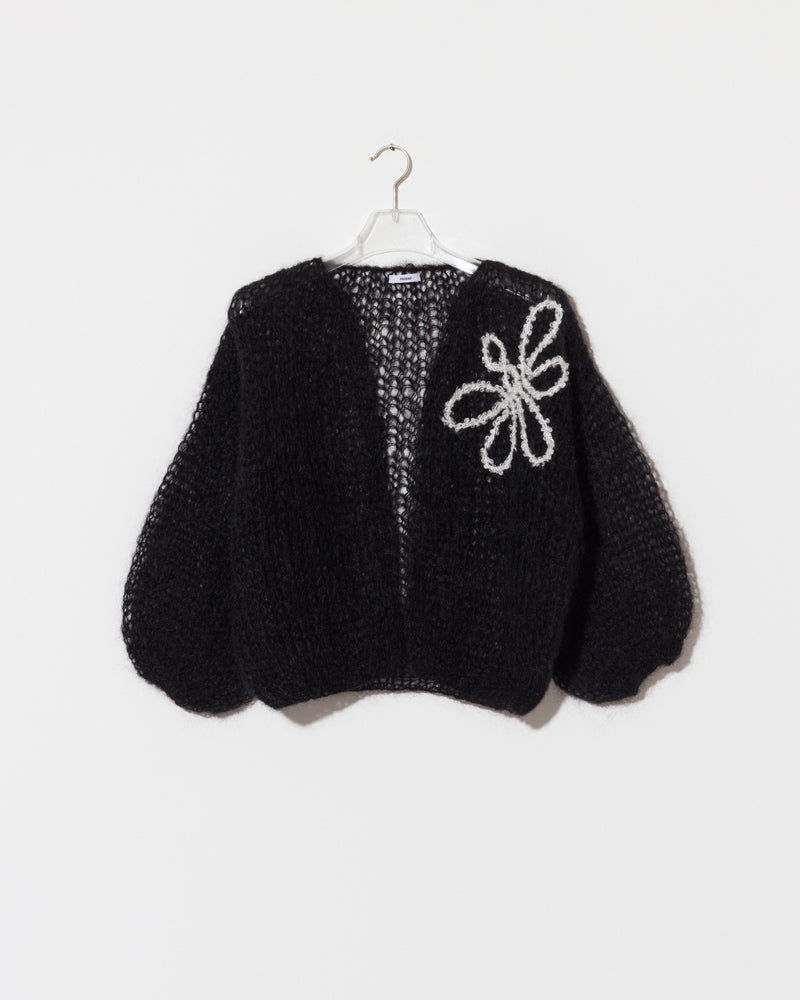 Mohair Bomber Light, Bee Embroidery