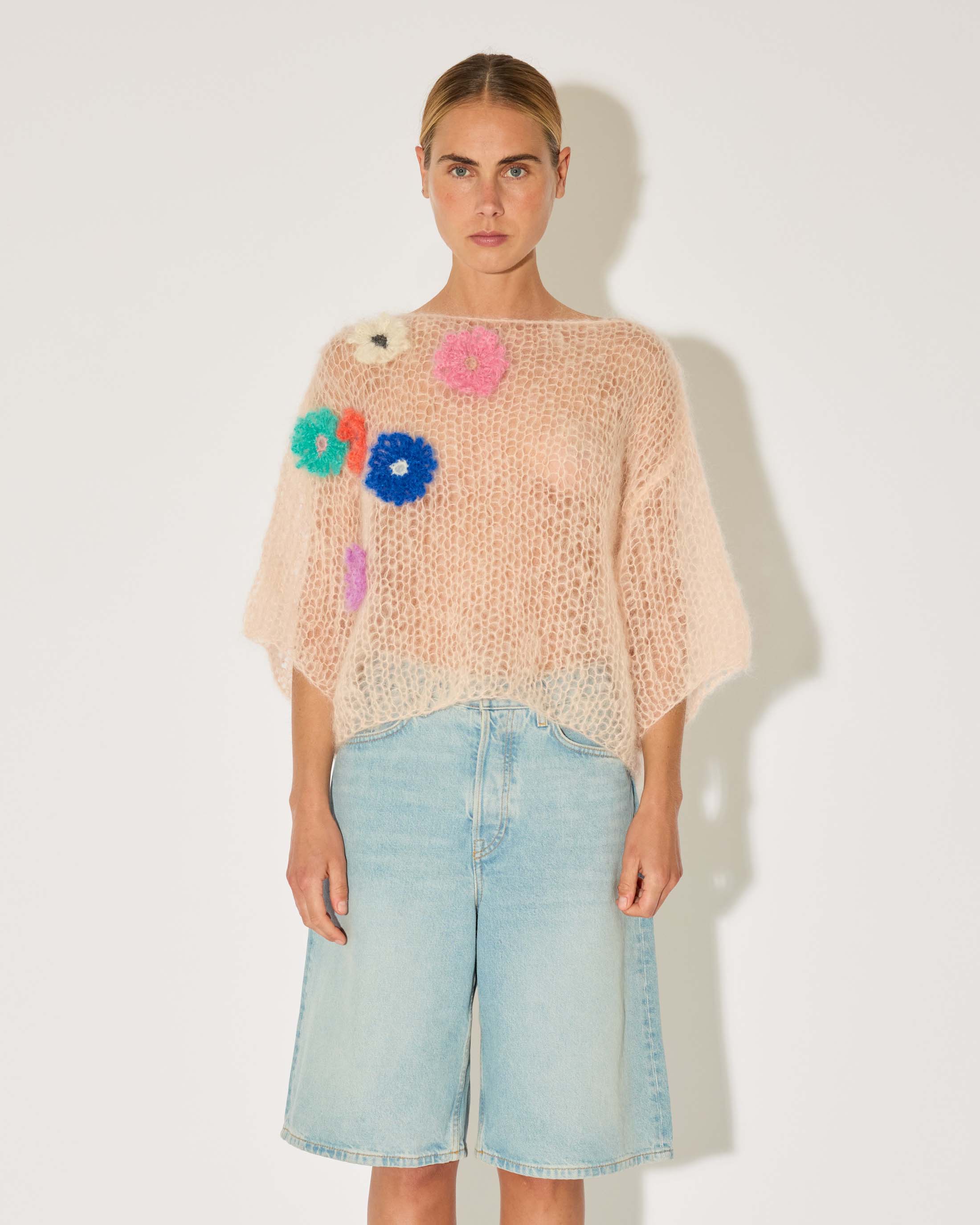 S*S様 AMERI WILTED FLOWER MOHAIR JACQUARD セール】WILTED FLOWER MOHAIR JACQUARD KNIT TOP（ニット/セーター