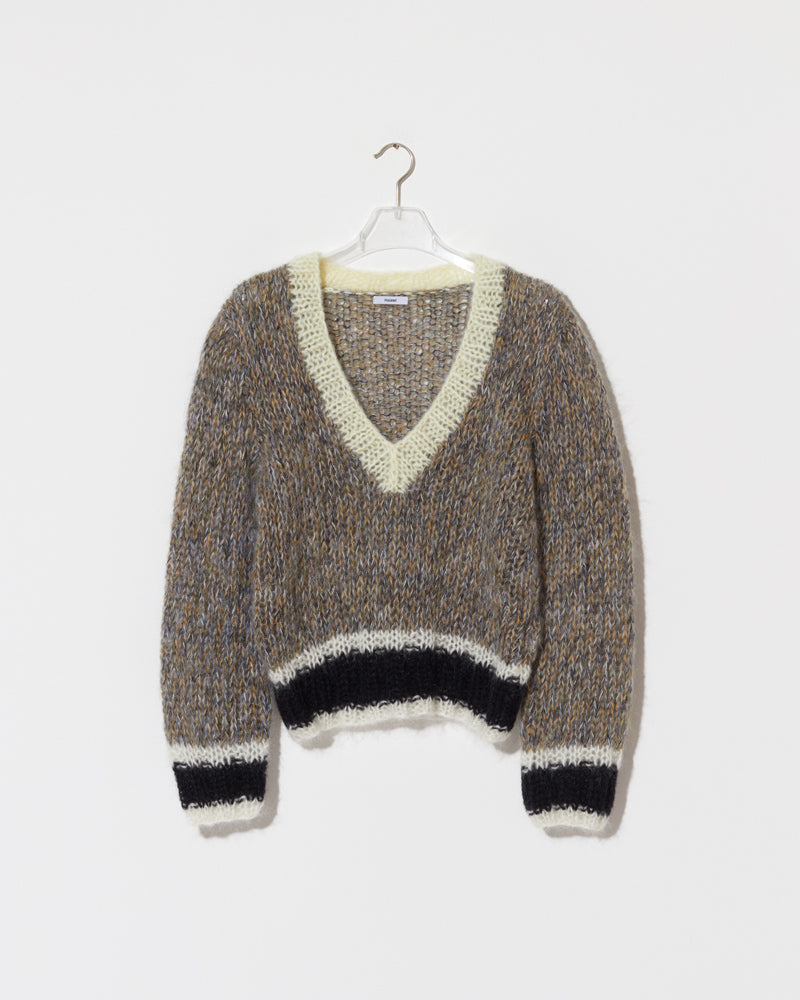 Mohair Slim V-Neck Pullover