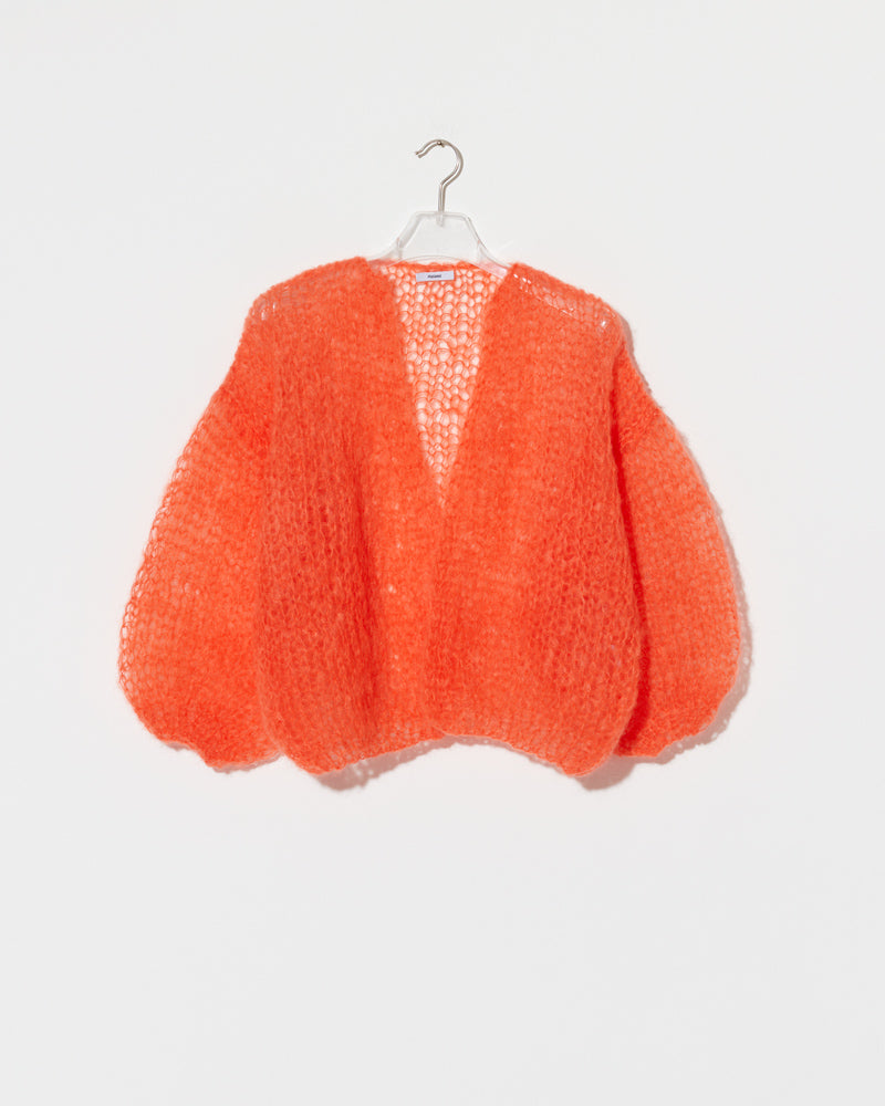 e MAIAMI モヘア ニット セーター ビタミン オレンジ マイアミ ドイツ Light Mohair Bomber Cardigan | Airy Fluffy Knit | Maiami