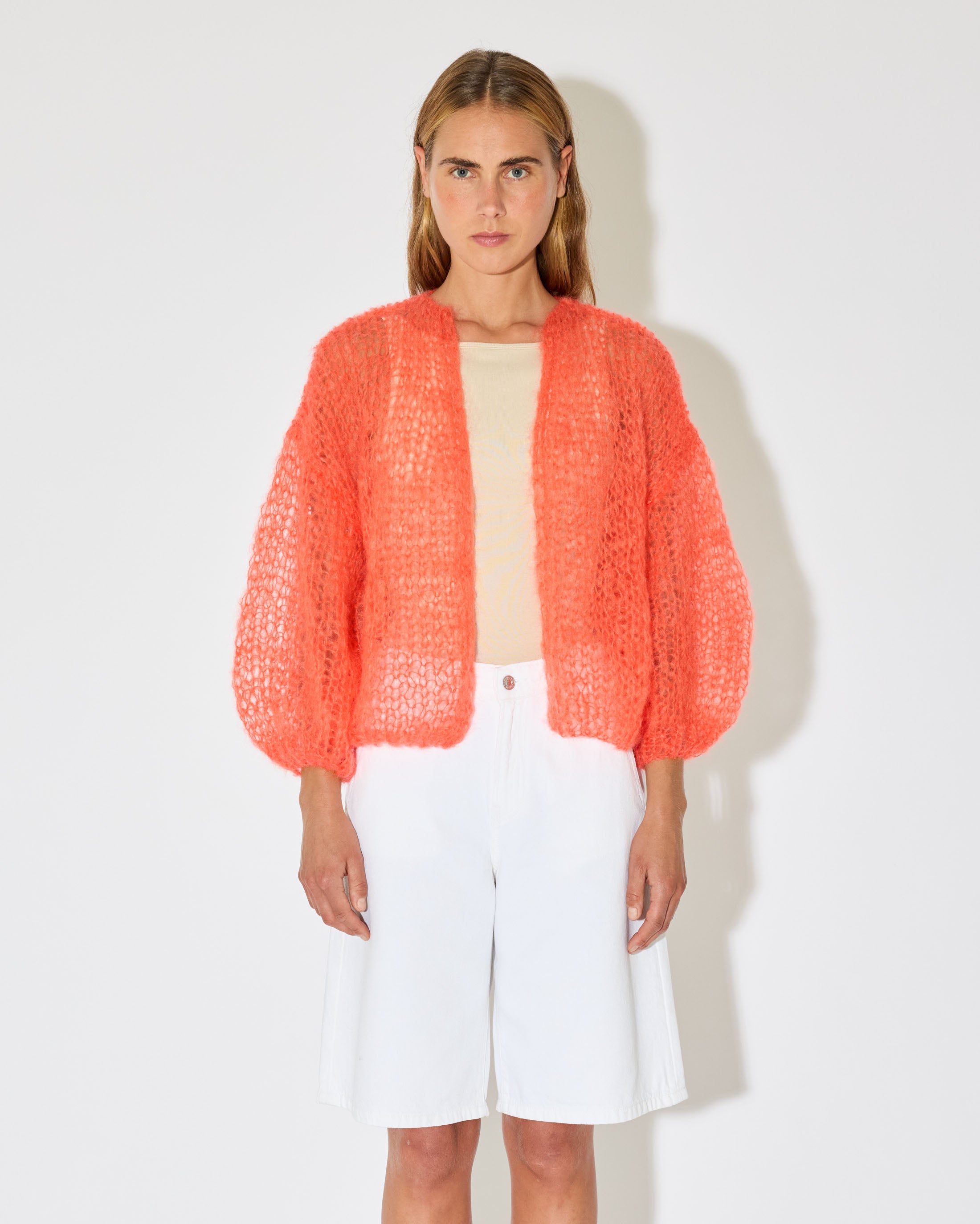 Light Mohair Bomber Cardigan | Airy Fluffy Knit | Maiami
