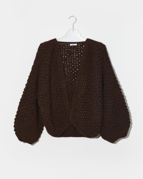 アパルトモン　Bicolor Knit Cardigan MAL25484_PDARKCHOCOLATE_ZV34_g