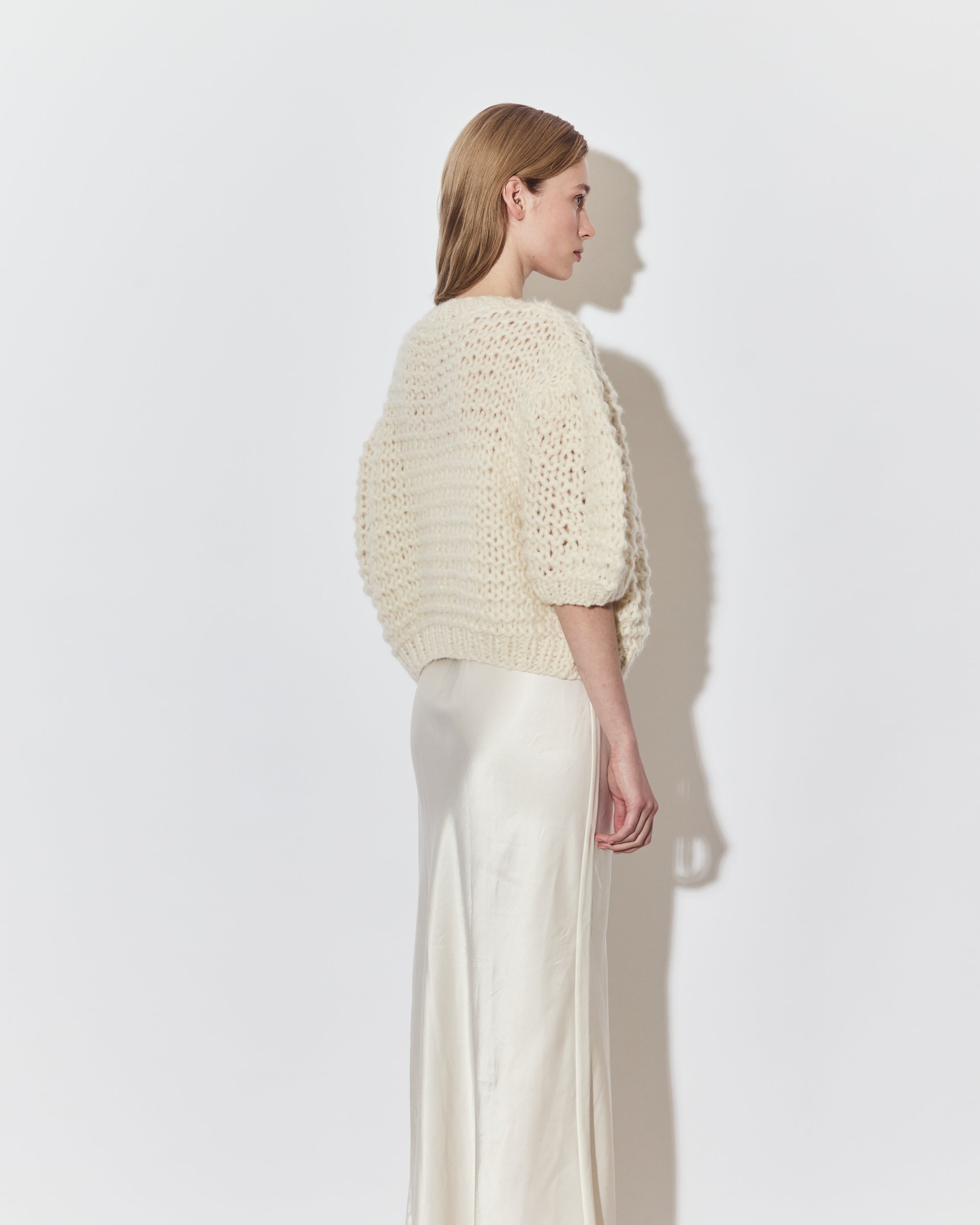 Bridal: Cashmere Puffy Short Sleeve Cardigan