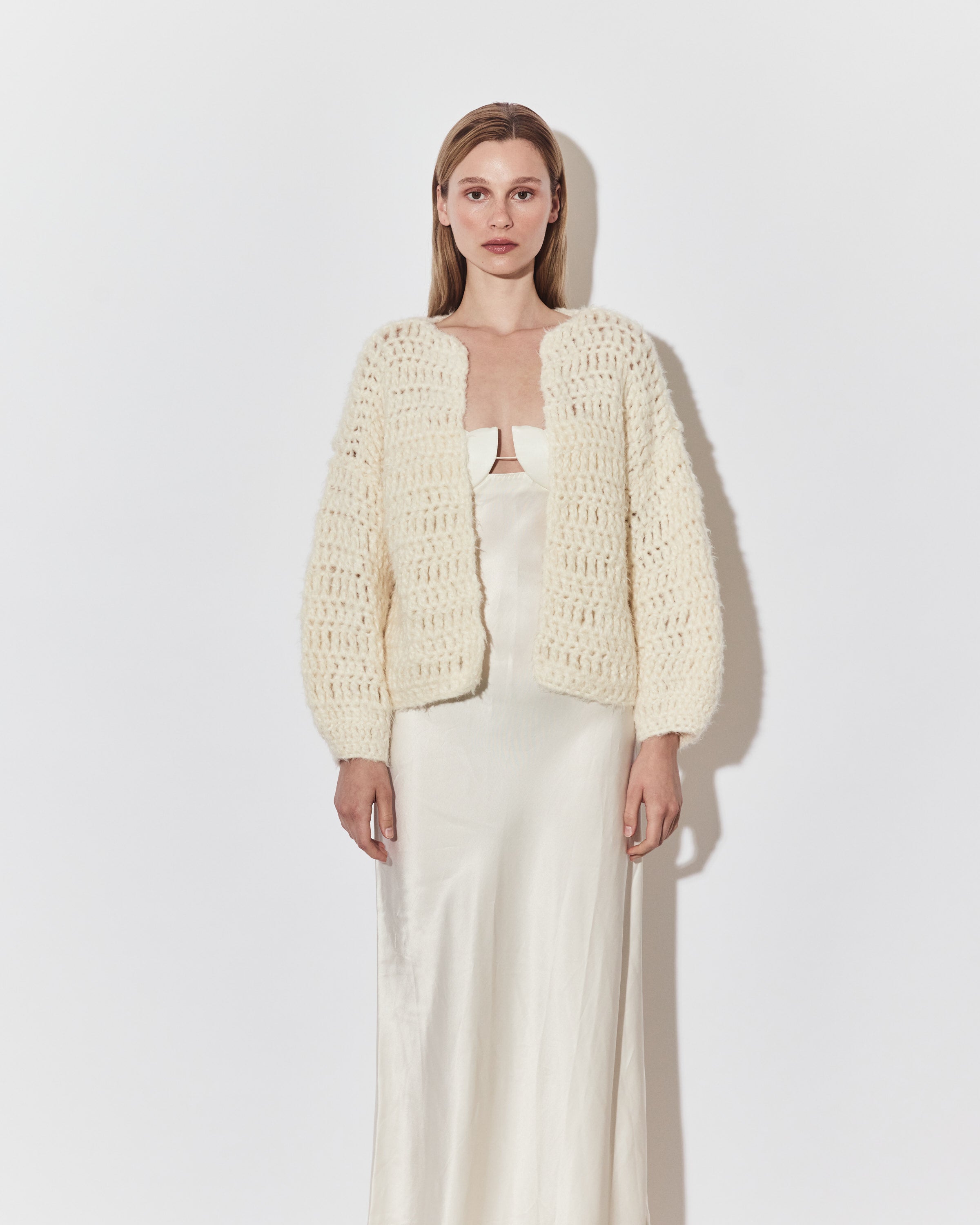 Bridal: Silk Crochet Bomber