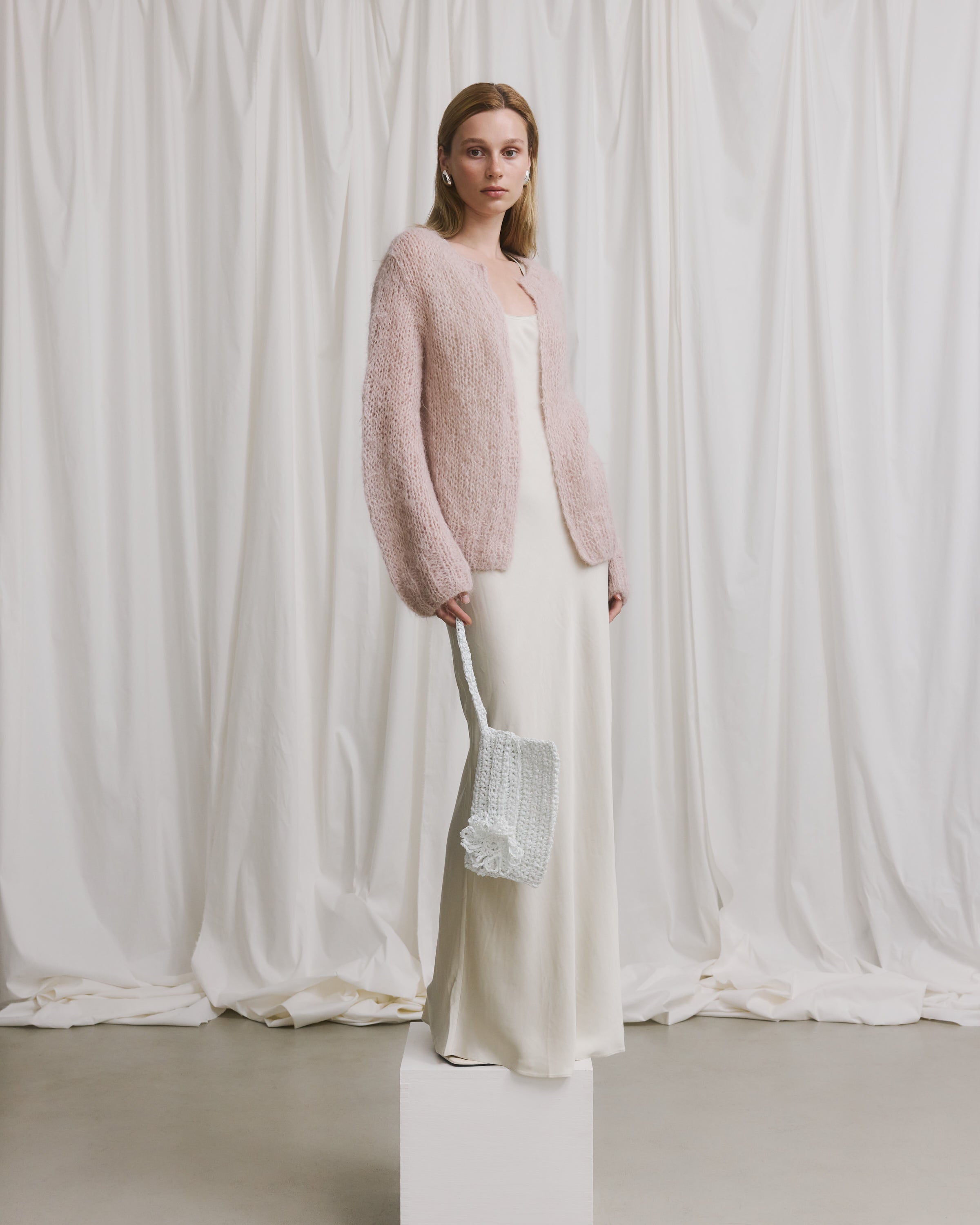 Bridal Alpaca Cardigan – Soft Textured Knit | Maiami