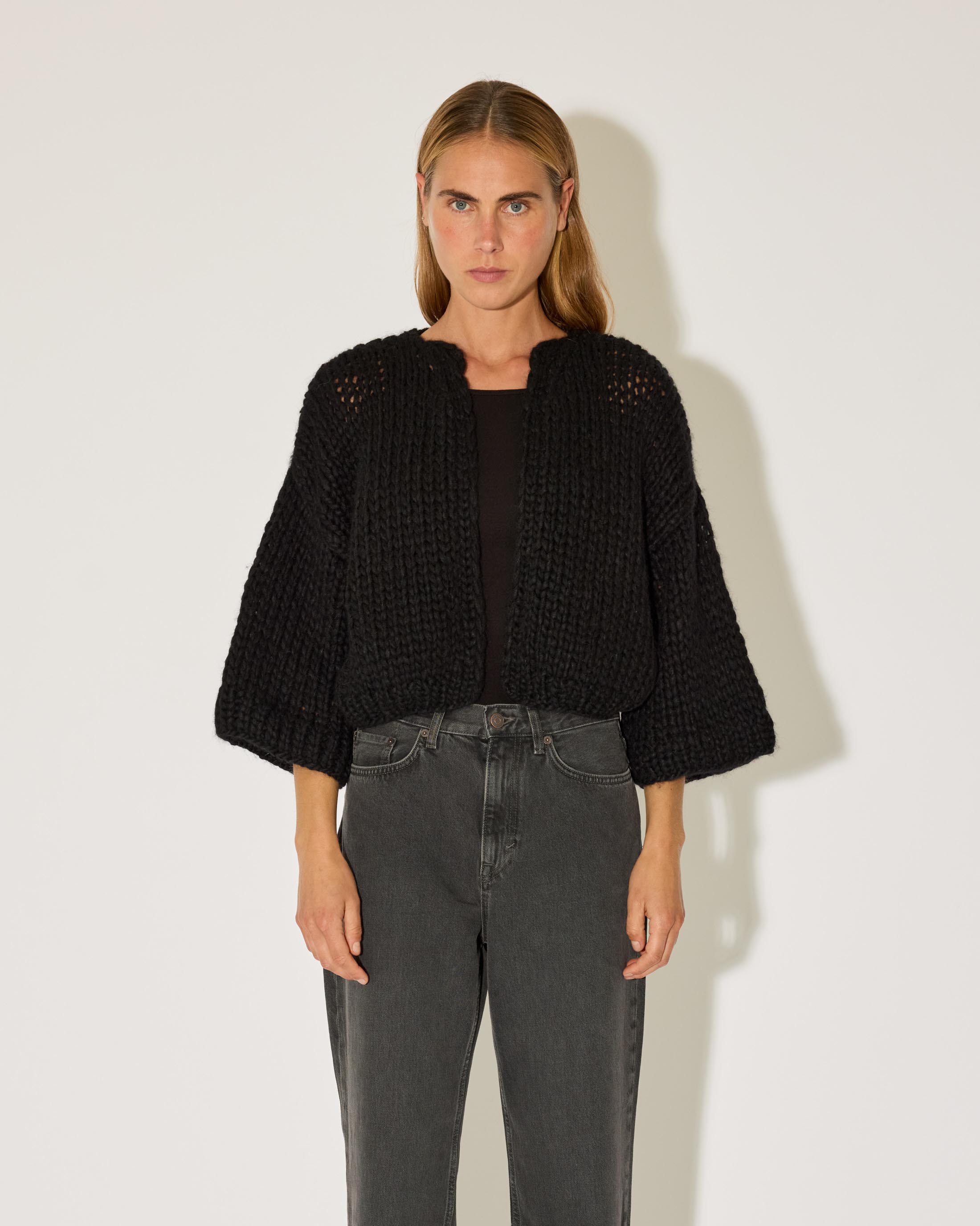 Alpaca Short Sleeve Cardigan