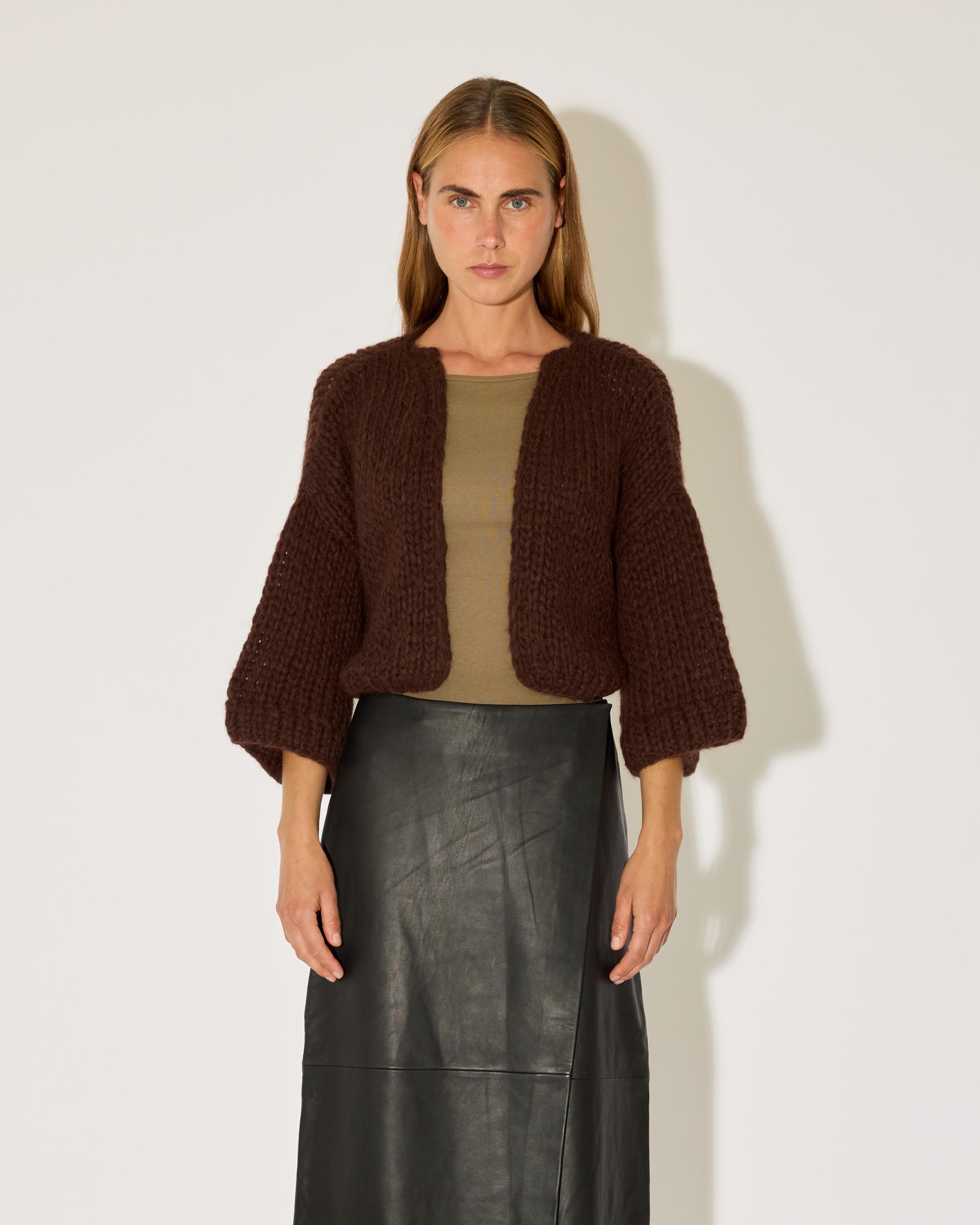 Alpaca Short Sleeve Cardigan