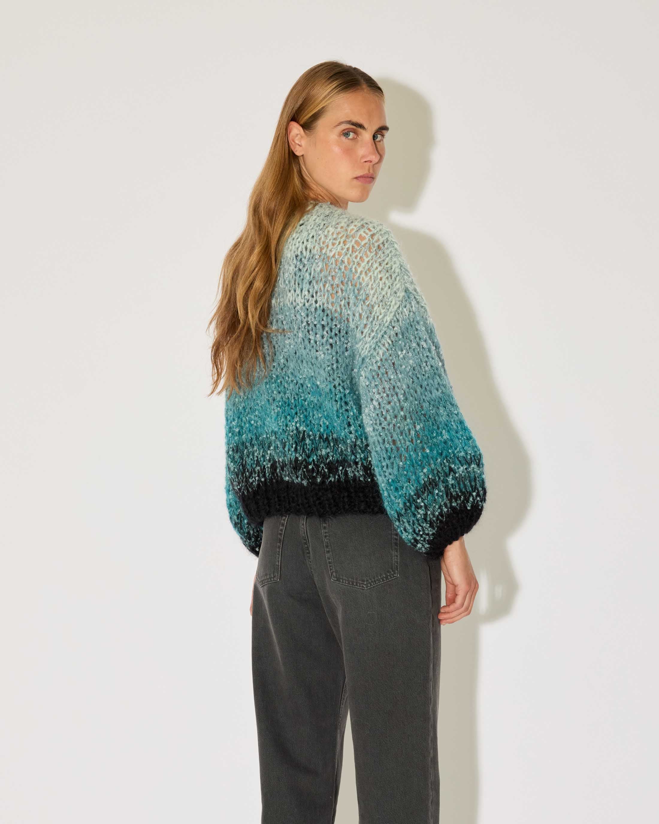 Boucle Mix Ombre Bomber Cardigan