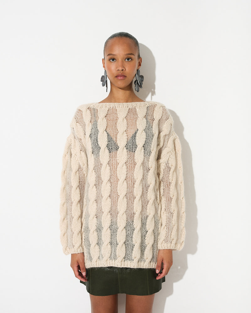 maiamiニット Maiami/マイアミ スワンルニット beige
