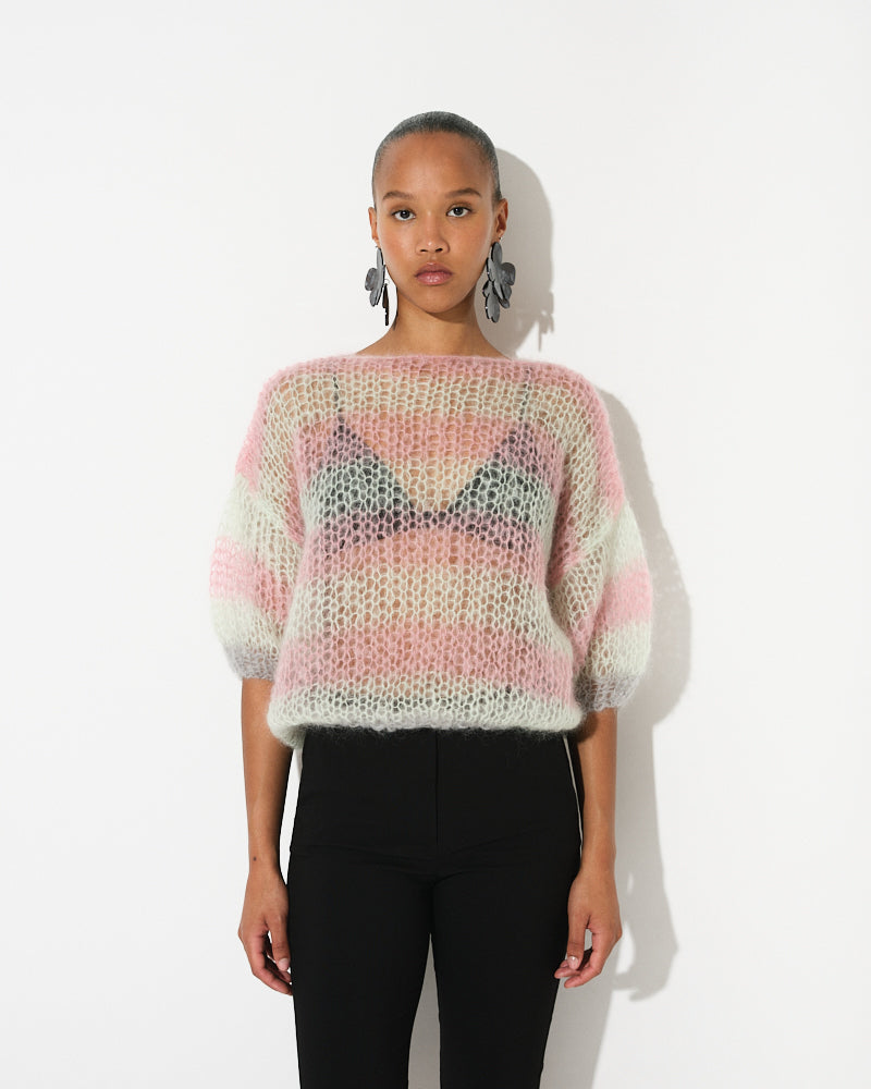 Striped Mohair Top – Puffy Sleeves | Spring 2025 by Maiami