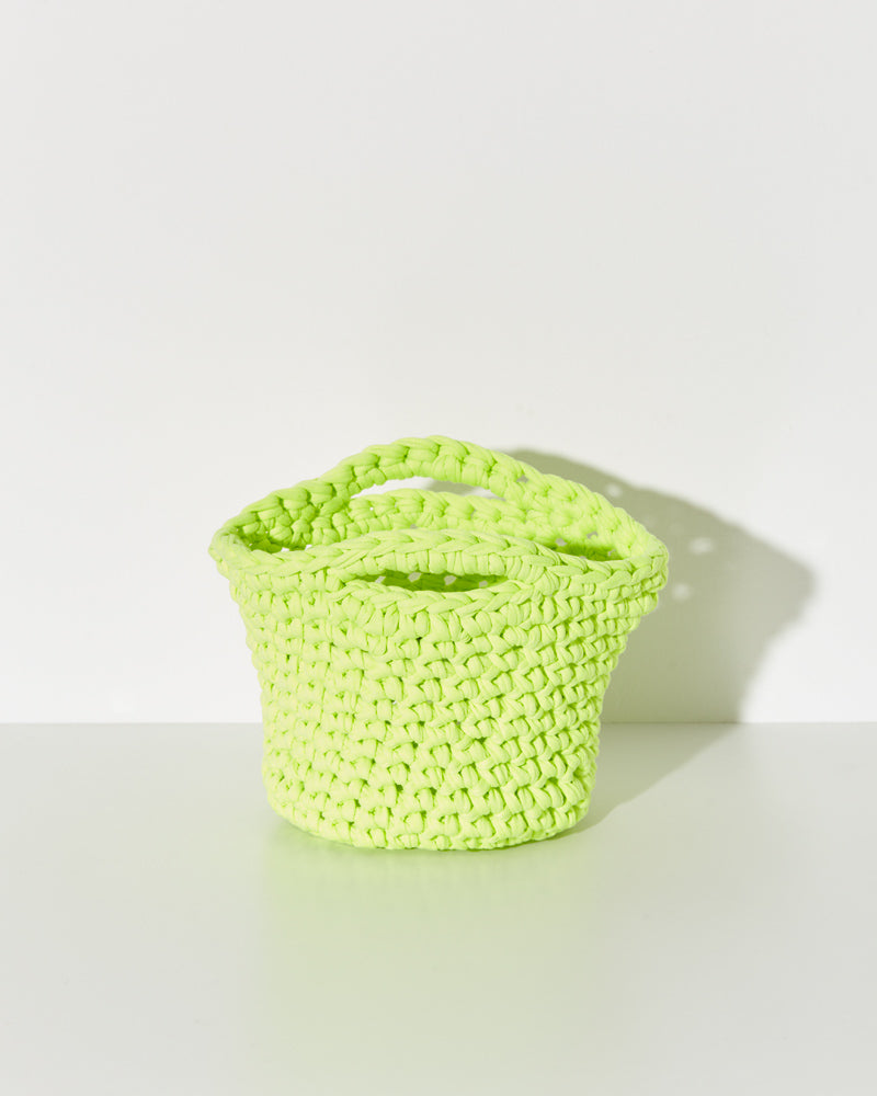 Maiami Cotton Hat Bag in green.