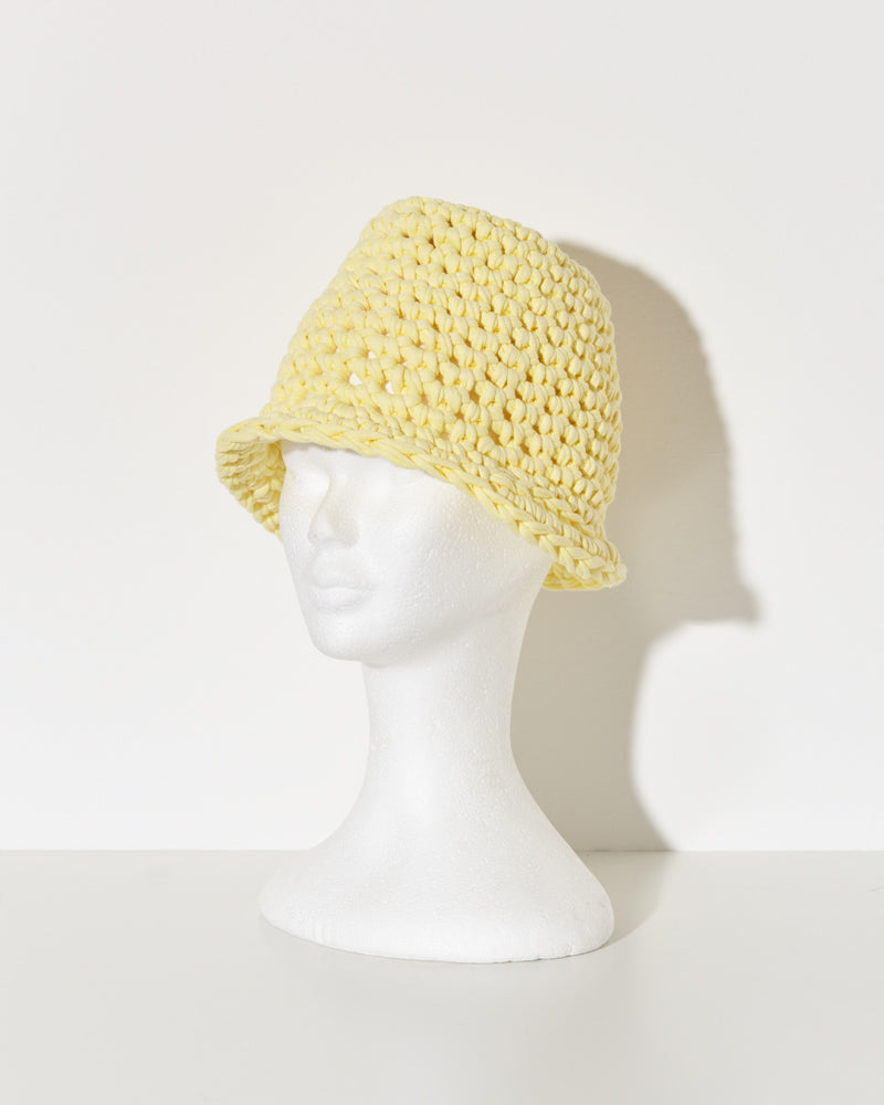 Maiami handmade hat bag in yellow.