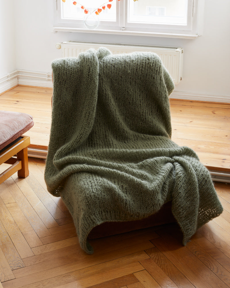 Sale | Hand-knitted Mohair Blanket