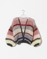 Mohair cardigan womens in the colour muted melange.