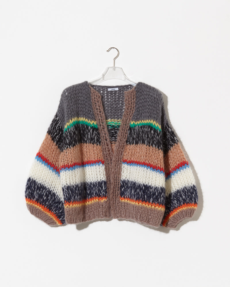 Mohair cardigan womens in the colour Primary.