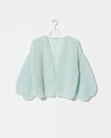 Graphic Mohair Long Cardigan - Luxury Green