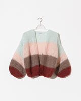 Mohair Big Bomber Cardigan – color block | Sale
