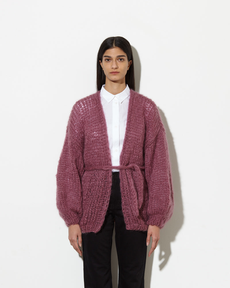 Long mauve cardigan new arrivals