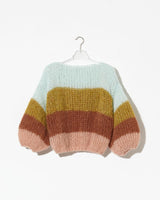 womens mohair sweaters in Mint - Caramel. from our soft and cozy signature mohair.